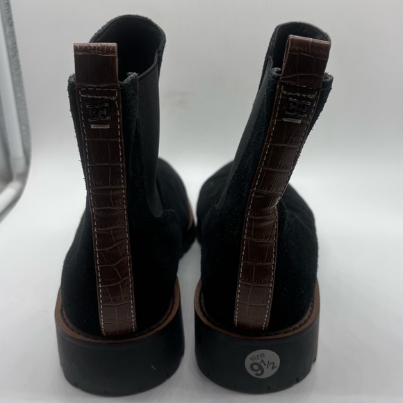 Sam Edelman Women's Jazmine Suede Chelsea Boot Black Lug Sole Sz 9.5 - Picture 3 of 8